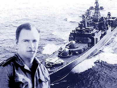 Валерий Саблин и БПК "Сторожевой". Фото: wiki.wargaming.net