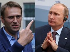 Алексей Навальный и Владимир Путин. Источник - rbk.ru